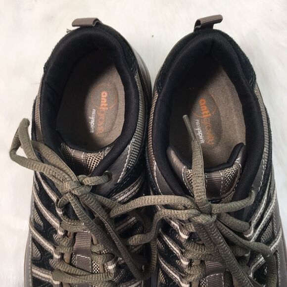Easy Spirit JumpStarts Metallic & Black Suede Rocker Leather Lace- up Sneaker 6 - Picture 6 of 7